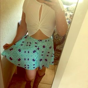 LA Hearts geometric skirt
